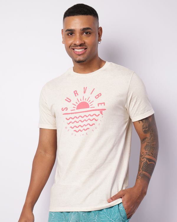 Camiseta Masculina Linho Manga Curta Flamê Off White M