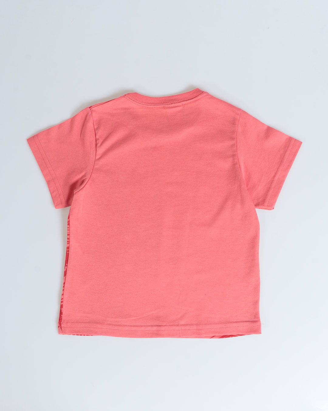 Camiseta-Bebe-Estampada-Folhagens-Manga-Curta-Laranja