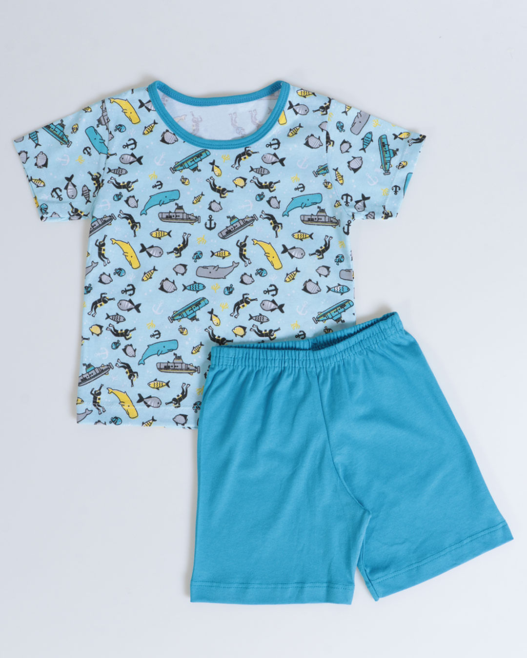 Pijama-Bebe-Manga-Curta-Estampado-Azul-Claro