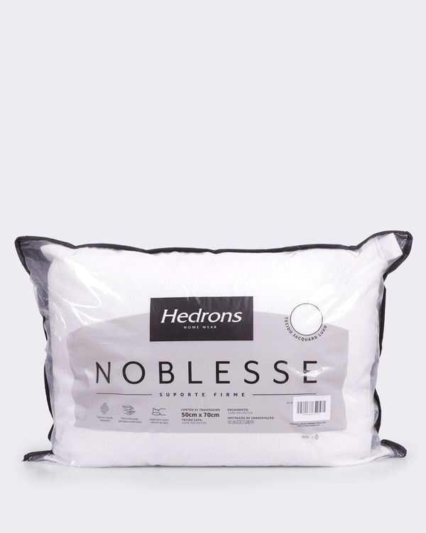 Travesseiro Hedrons Nobless Tecido Jacquard Luxo 50cm X 70cm Branco UN