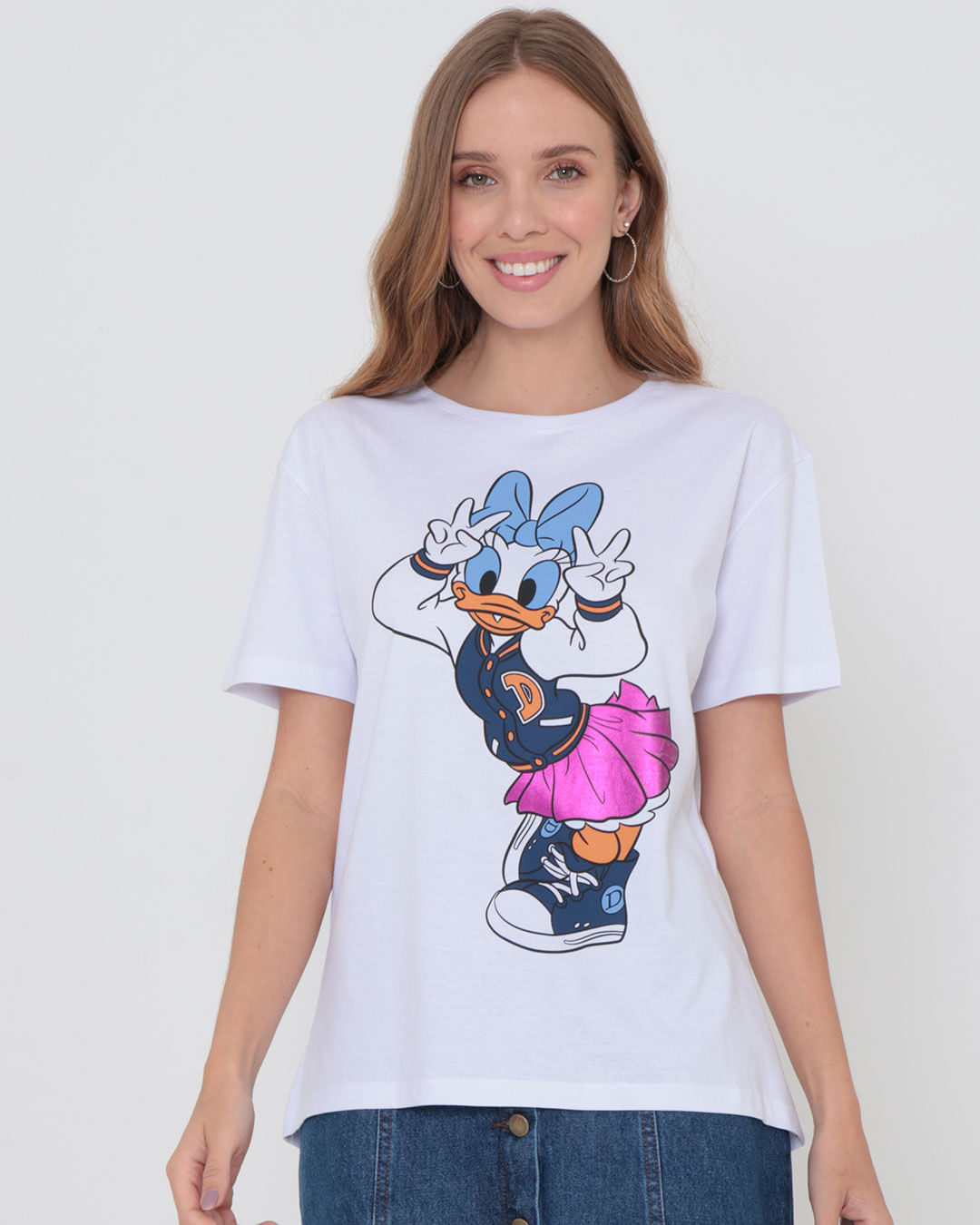 Camiseta-Estampa-Margarida-Disney-Branca