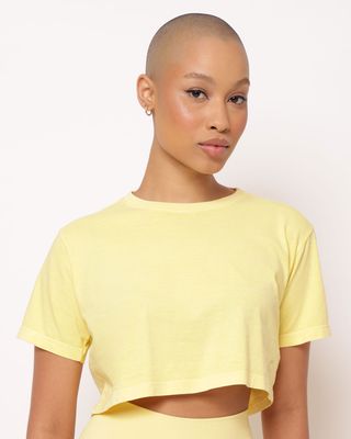 Blusa-Cropped-Estonada---Amarelo