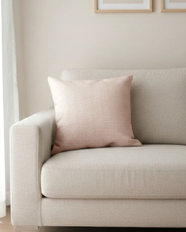 Capa de Almofada 45cm x 45cm Jacquard Bege UN