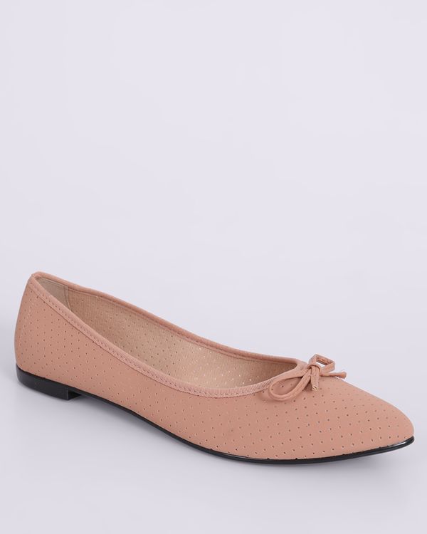 Sapatilha Feminina Moleca Bico Fino Microperfuros Bege 40