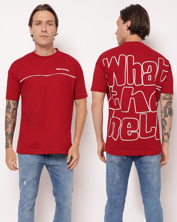 Camiseta Masculina Algodão Estampada Vermelha P