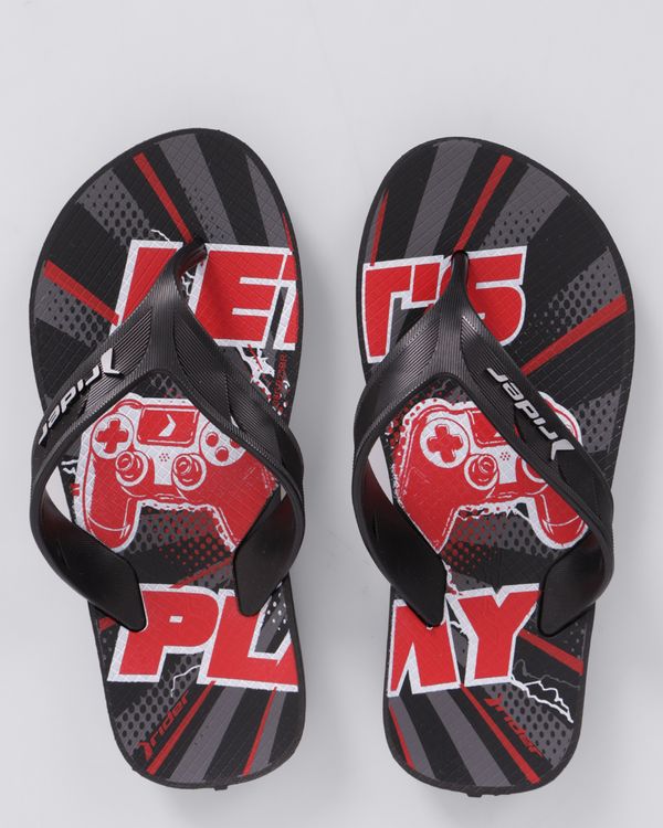Chinelo Infantil Rider Video Game Preto 31
