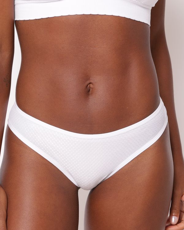 Calcinha Feminina Fio Duplo Texturizada Branca G