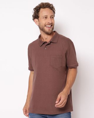 Polo-Lisa-12-Malha-C-Bolso-Marrom---Marrom