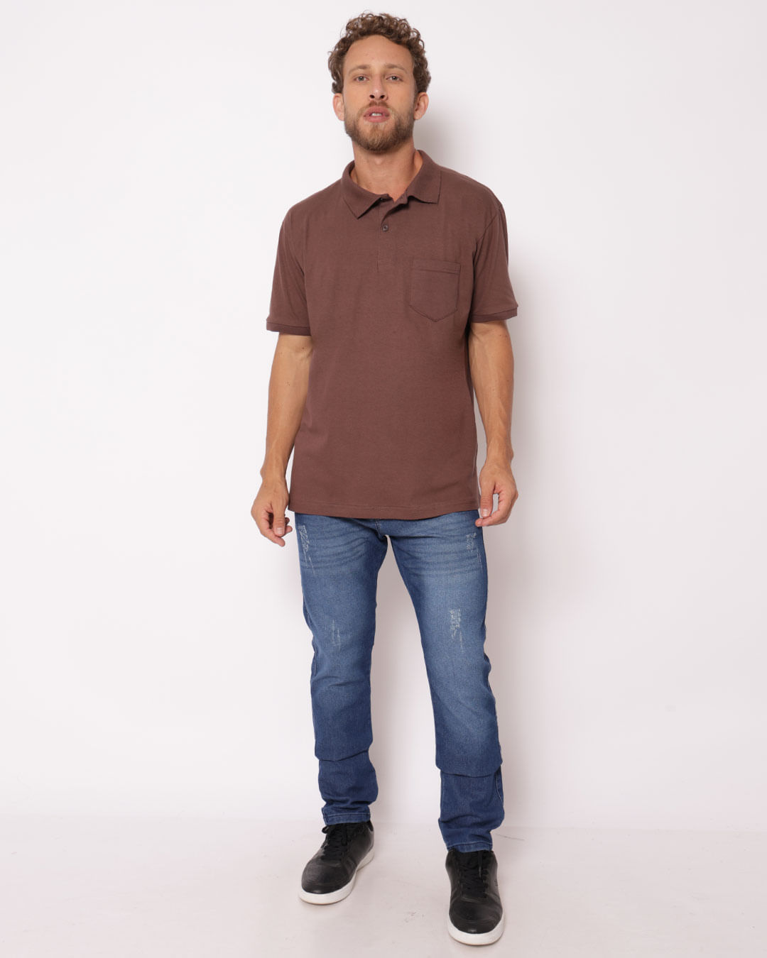 Polo-Lisa-12-Malha-C-Bolso-Marrom---Marrom