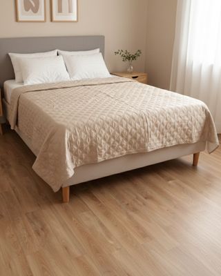 Colcha-Casal-Rolinho-Lisa---Bege-Medio