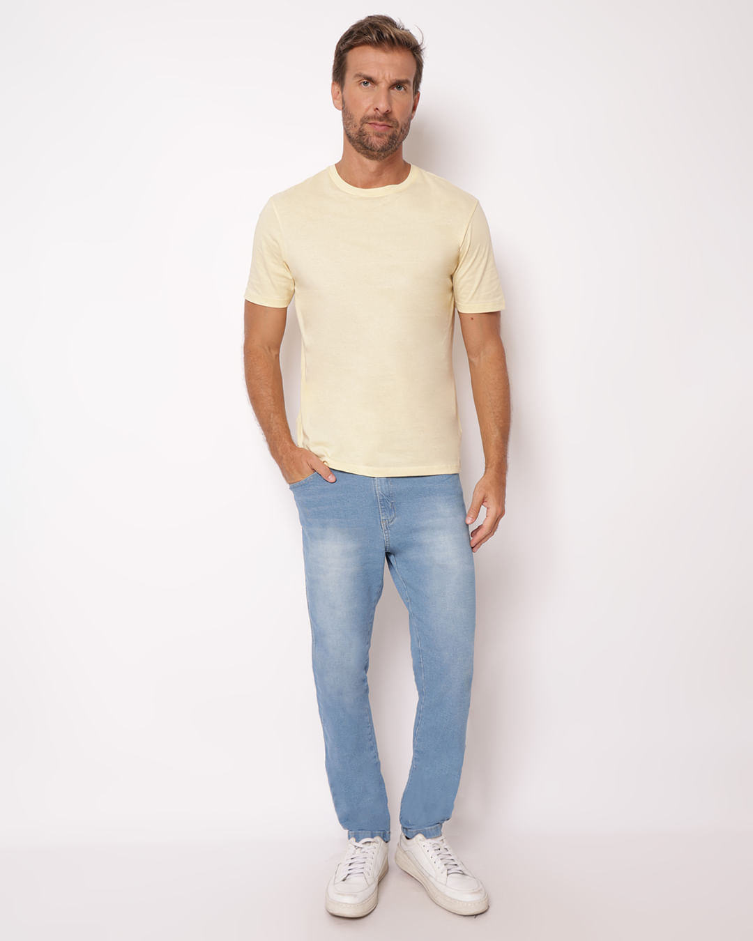 Camiseta-Lisa-301-Penteado-Ama---Amarelo