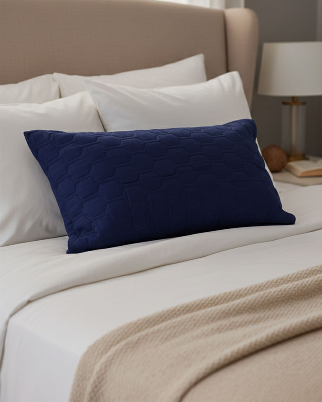 Porta Travesseiro Andreza 50cm x 70cm Azul