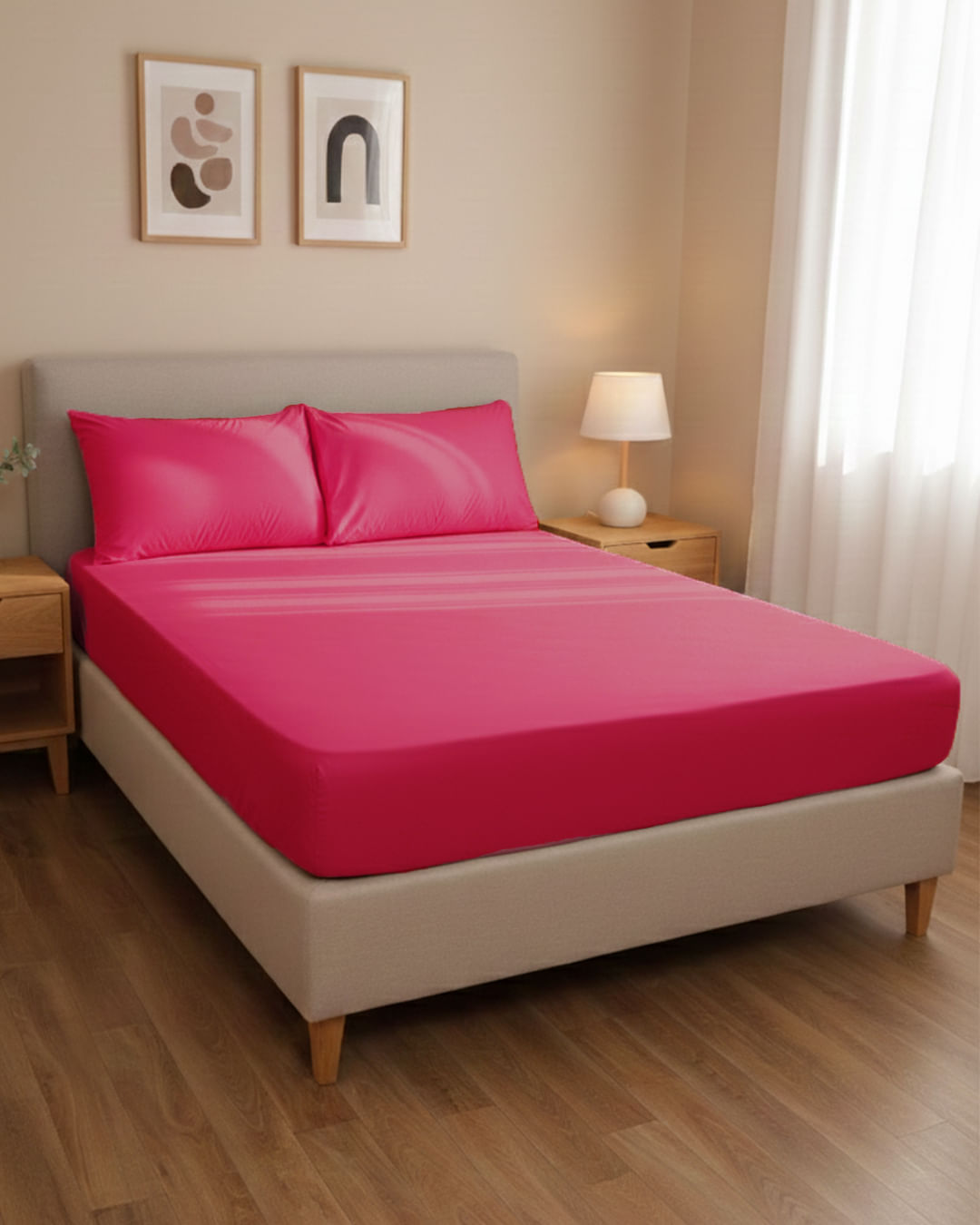 Jogo-De-Cama-Casal-Basic-3-Pcs-Liso---Pink