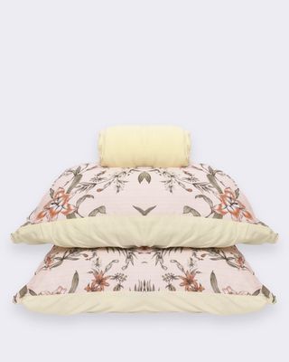 Jg-De-Cama-Cs-Slim-3-Pcs-Romantico---Bege-Floral