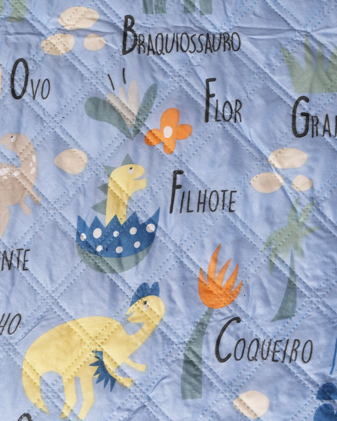 Colcha--Inf-Dino-Mix ---Azul-Outros