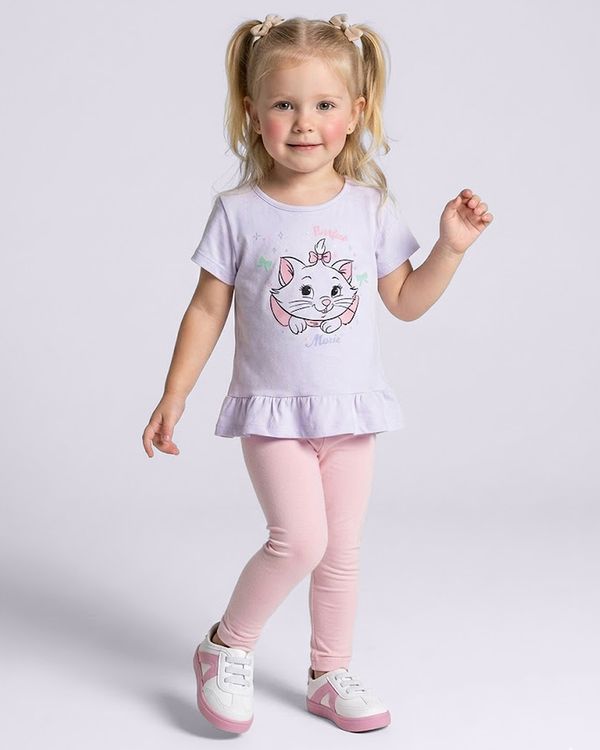 Camiseta Bebê Disney Marie Com Babados Branca 2