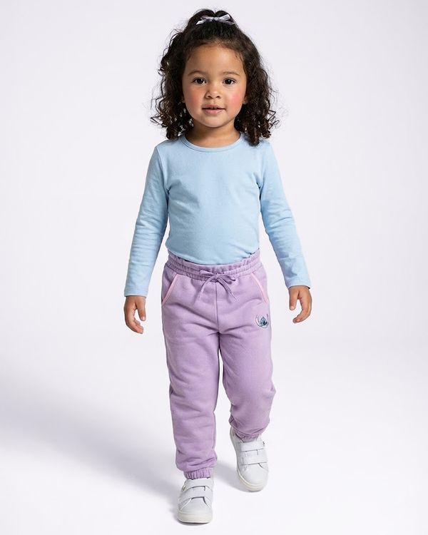 Calça Bebê Moletinho Jogger Disney Stitch Lilás 3
