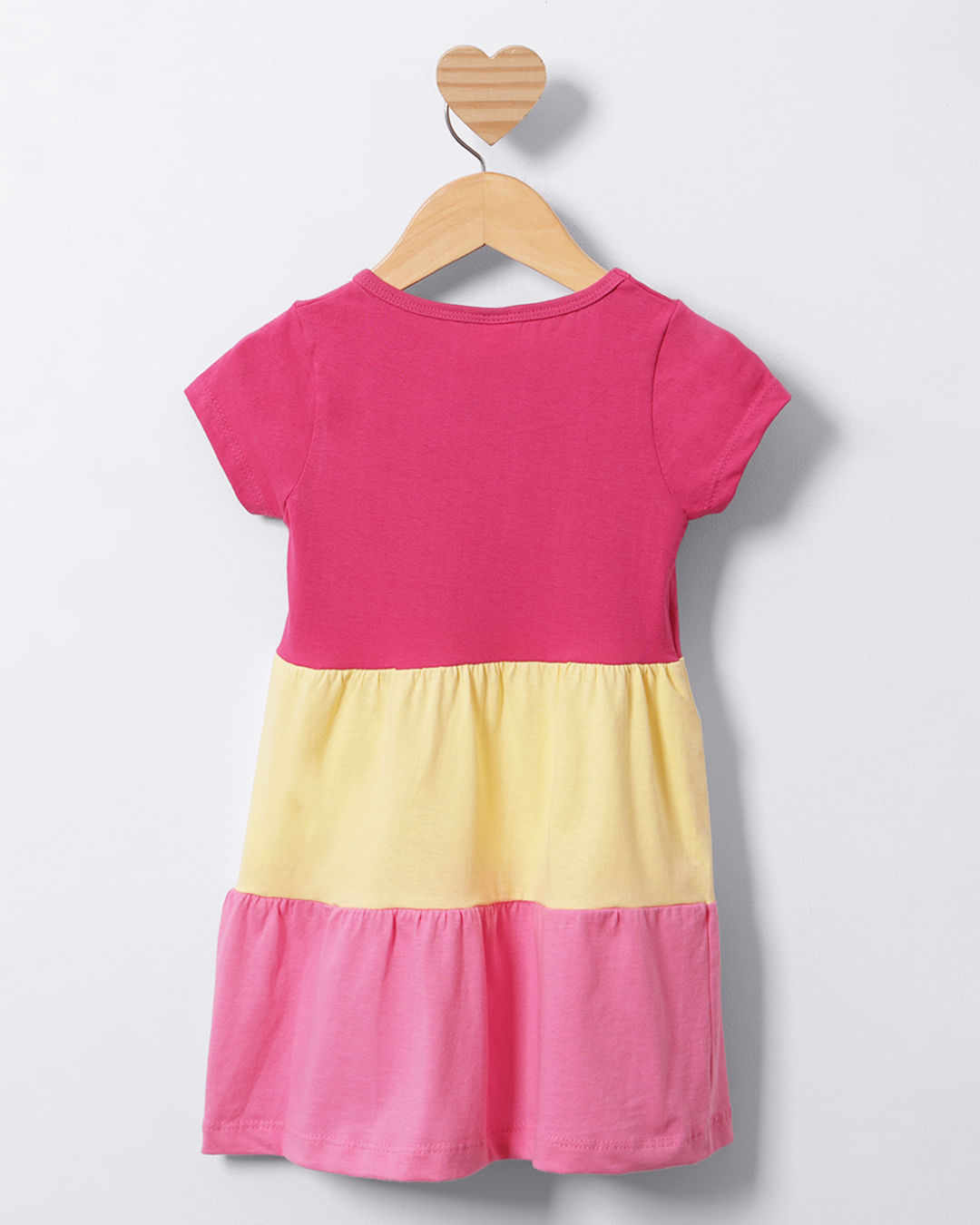 TROCAR FOTO Vestido Bebê Curto Três Marias Rosa-1751381687095