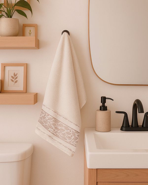 Toalha de Rosto Olinda 45x70cm Elisa Off White UN