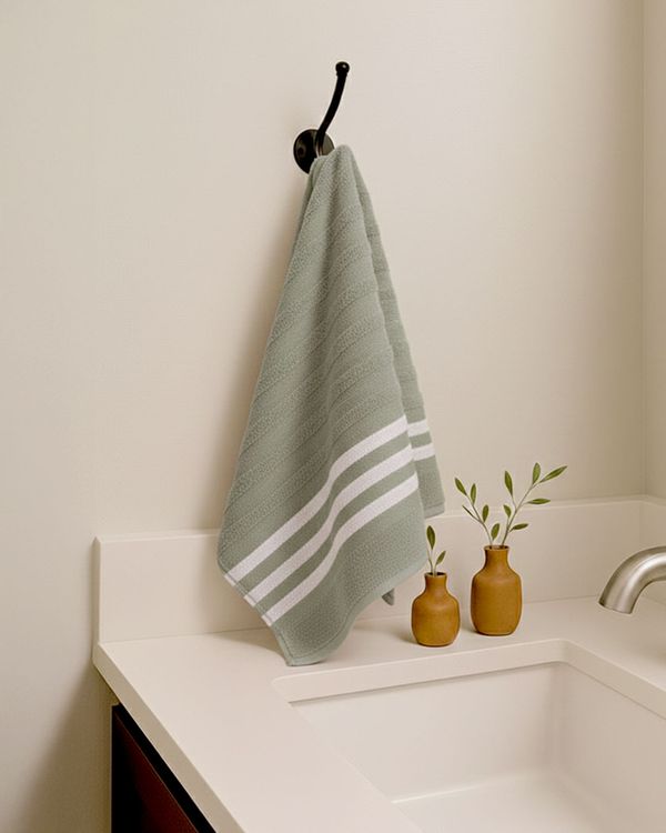 Toalha de Rosto Corttex Algodão Jaquard 50cm x 70cm Verde UN