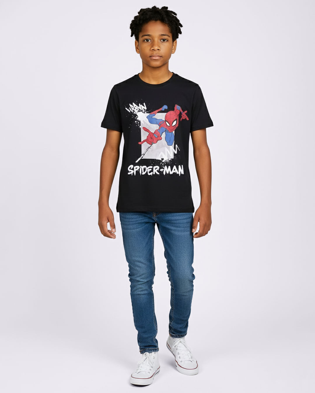 Camiseta-Ch45111-Mc-M-1016-Homem-Aranh---Preto