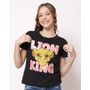 -Camiseta-Juvenil-Algodao-Disney-Estampa-Rei-Leao-Preto