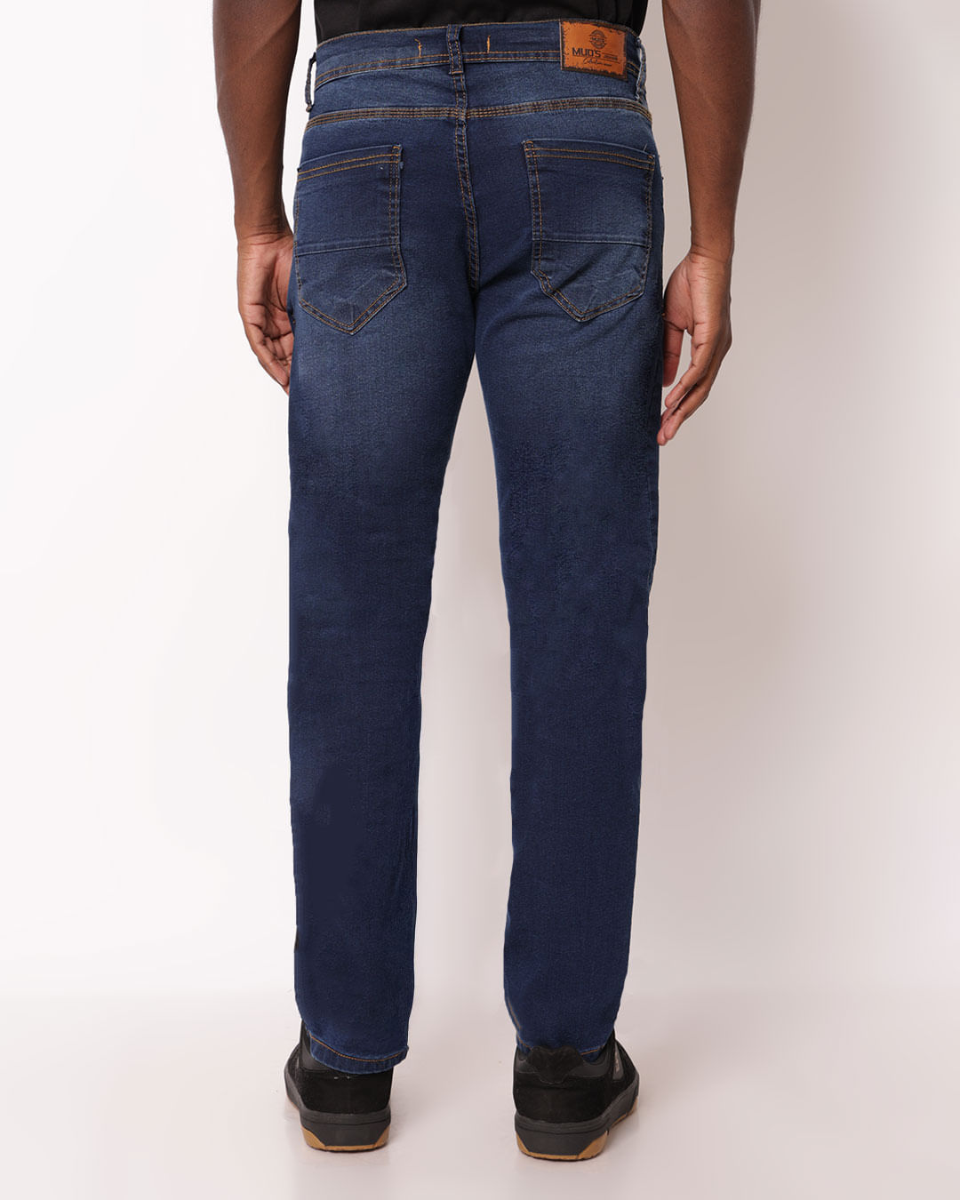 Calca-Jeans-Masculina-Slim-com-Bolsos-Pespontada-Azul--Ativo