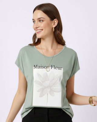 Blusa-Feminina-Donatta-Estampada-Verde