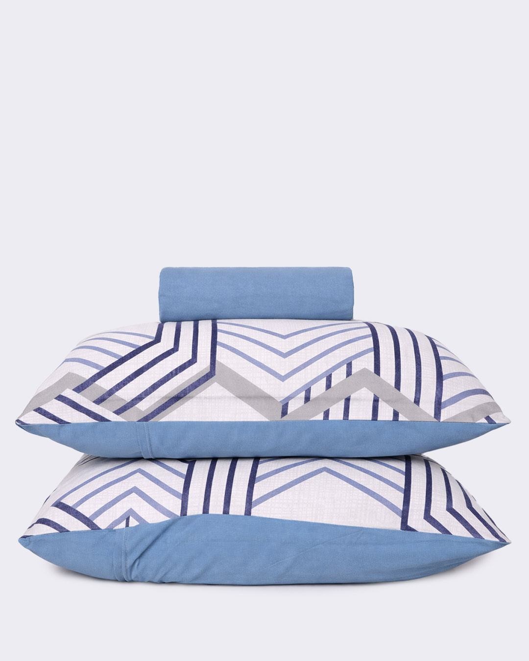 Jogo de Cama Queen Edromania Slim 3 peças 158cmx198cmx35cm Azul
