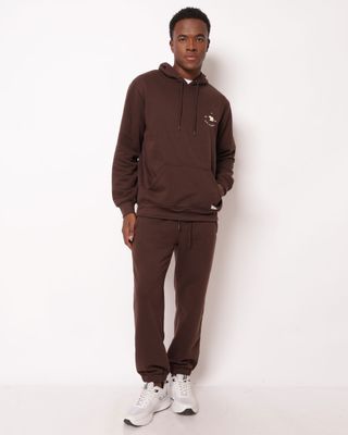 Calca-Moletom-Praia-Com-Ziper-Joger---Marrom