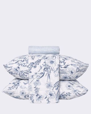 Jogo-De-Cama-Queen-–-4-Pecas---Azul-Floral