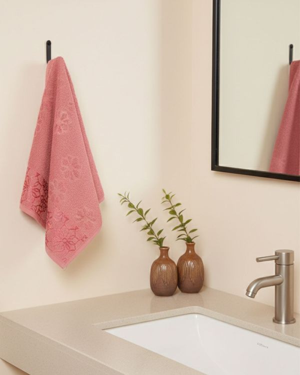 Toalha de Rosto Algodão Olinda Aviera 50cm x 80cm Rosa UN