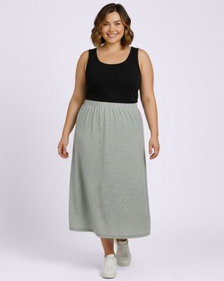 Saia-40343-Midi-Malha-Text---Verde