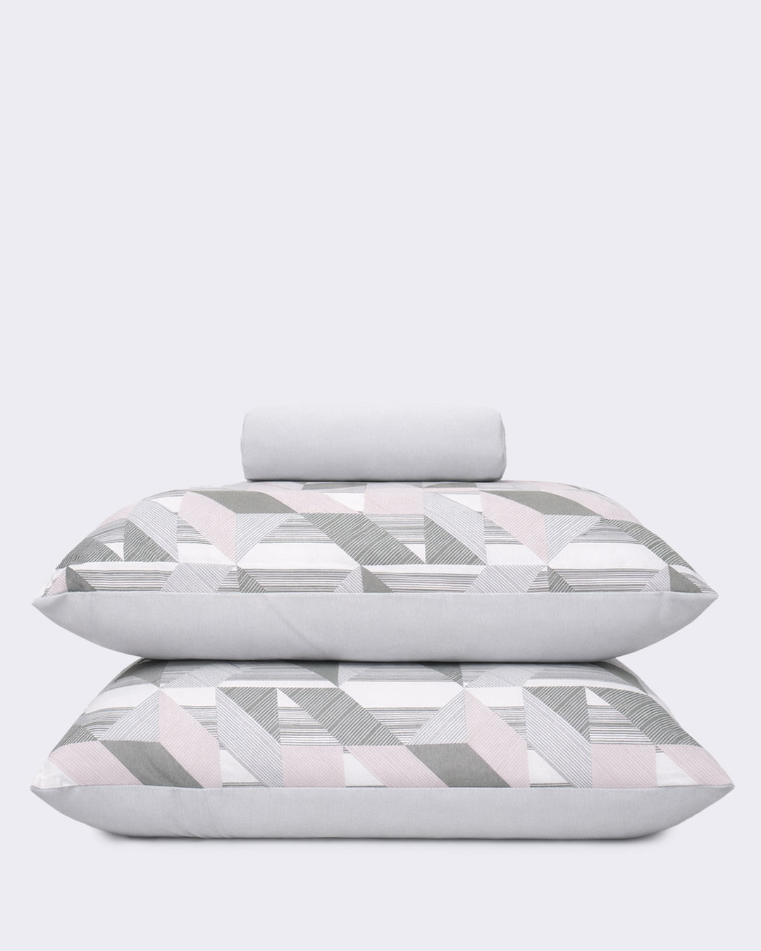 Jogo de Cama Queen Edromania Slim 3 peças 158cm x 198cm Algodão Cinza