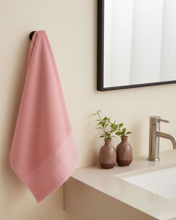 Toalha de Rosto Algodão Olinda Carmin 50cm x 80cm Rosa UN