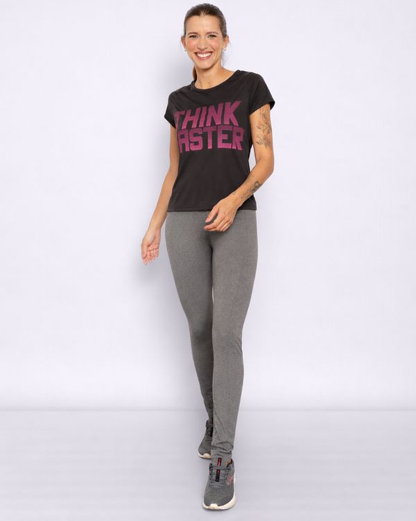 Calça Legging Feminina Fitter Fitness Cinza P