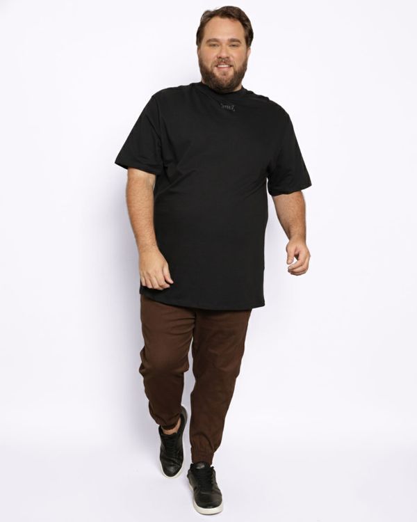 Calça Plus Size Masculina Jogger Com Bolsos Marrom 50