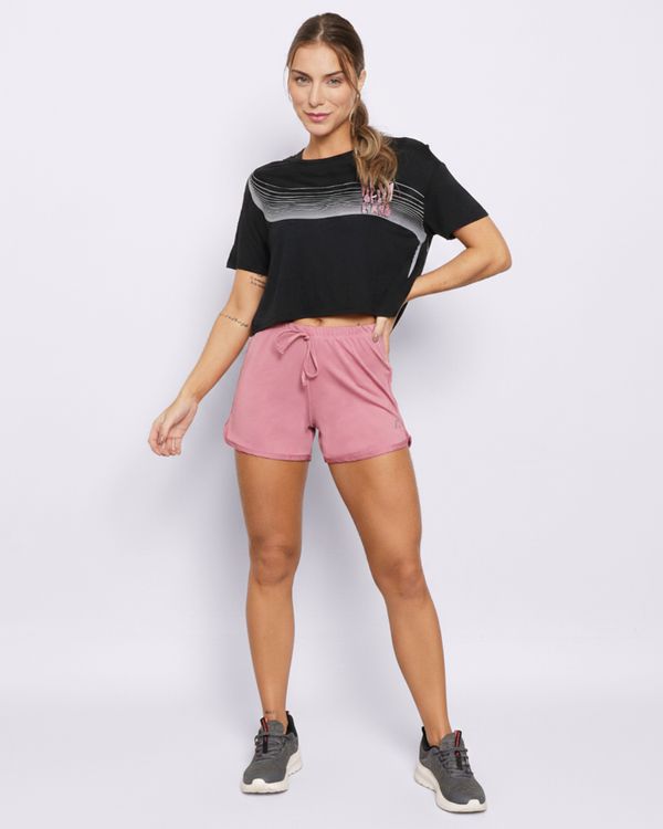 Short Fitness Feminino Fitter Boxer Rosa P