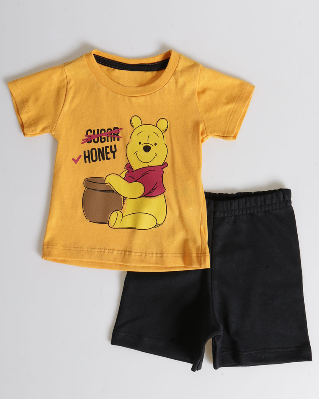 Conjunto Bebê Estampa Ursinho Pooh Disney Amarelo