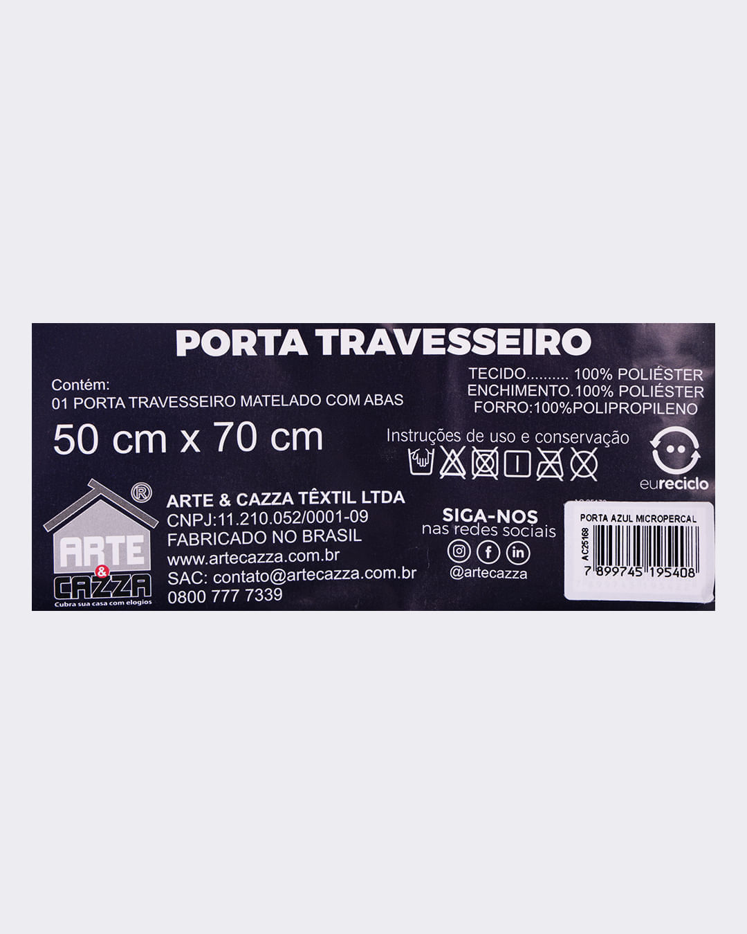 Porta-Travesseiro-Avulso-Liso-A-Microper---Azul
