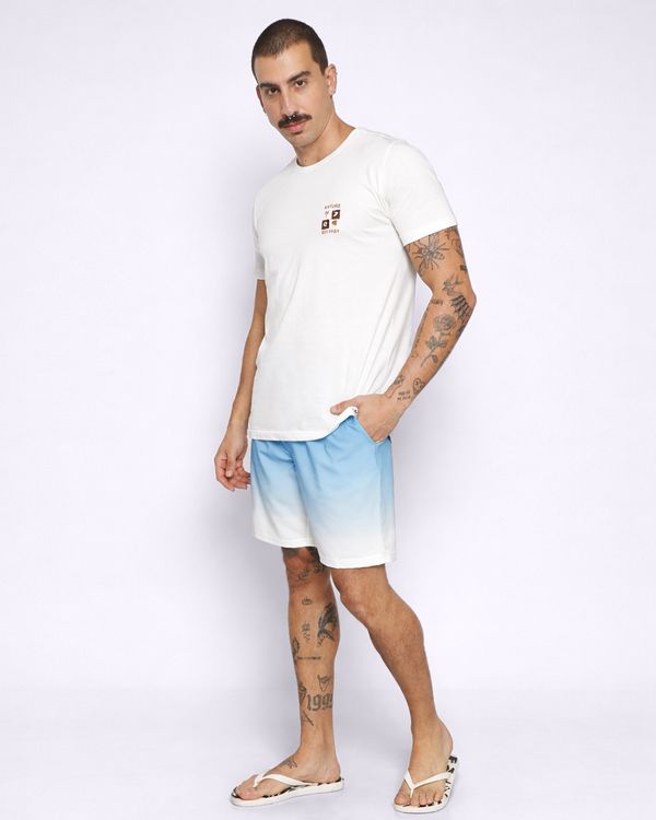 Bermuda Surf Masculina Reta Degradê Azul P