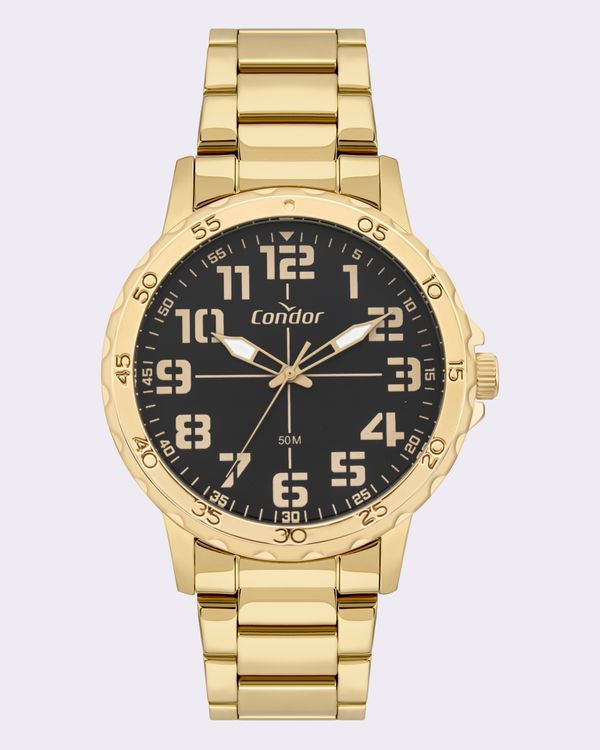 Relógio Condor Masculino Militar Dourado UN