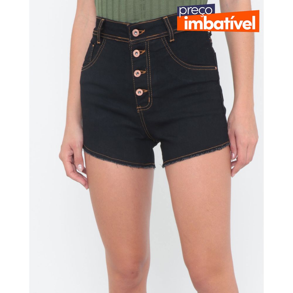 short jeans feminino escuro