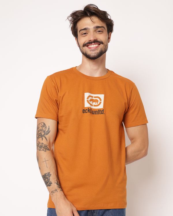 Camiseta Masculina Ecko Unltd Algodão com Estampa Mostarda G