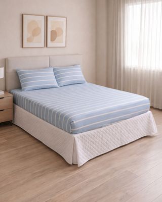 Lencol-Avulso-Casal-C-Elast--Moderno-In---Azul-Listrado