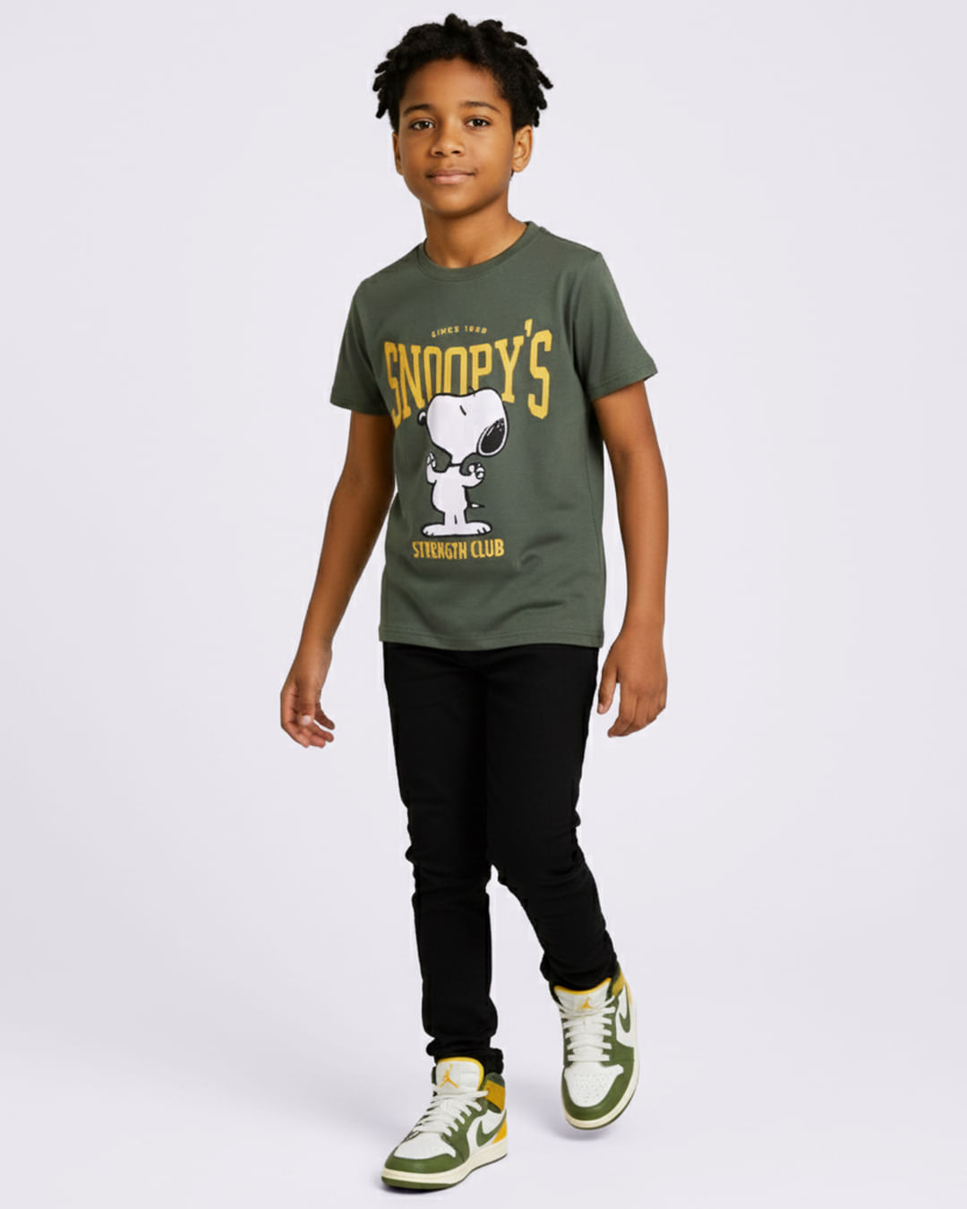 Camiseta-Ch45105-Mc-M-1016--Snoopy---Verde