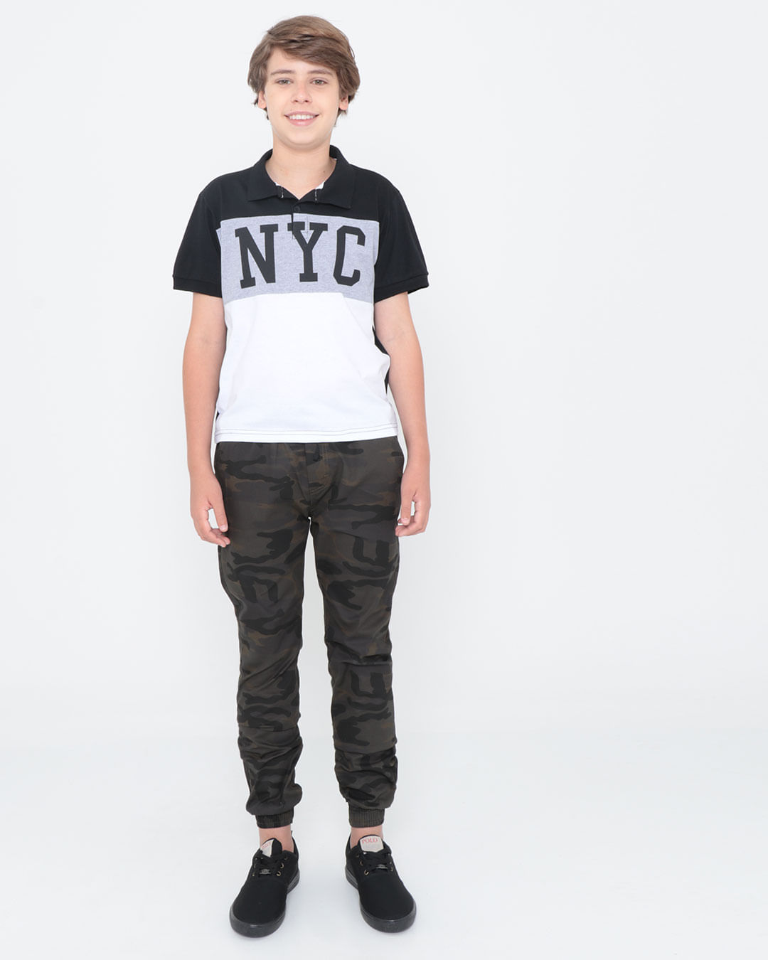 Calca-Juvenil-Street-Jogger-Camuflada-Verde
