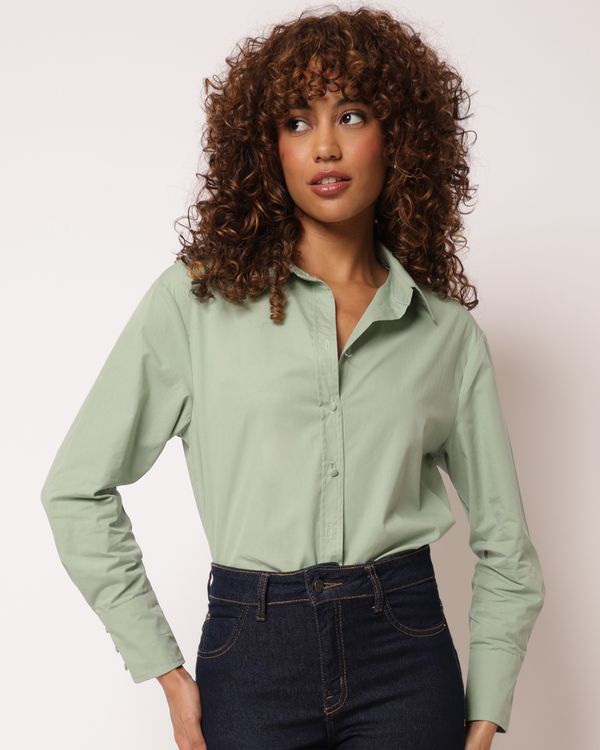 Camisa Feminina Mullet Manga Longa Verde GG