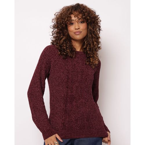 Cardigan Feminina Chenille Vinho