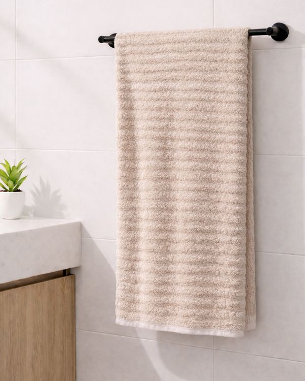 Toalha Banhão Olinda Wave Algodão 78cm x 145cm Bege UN